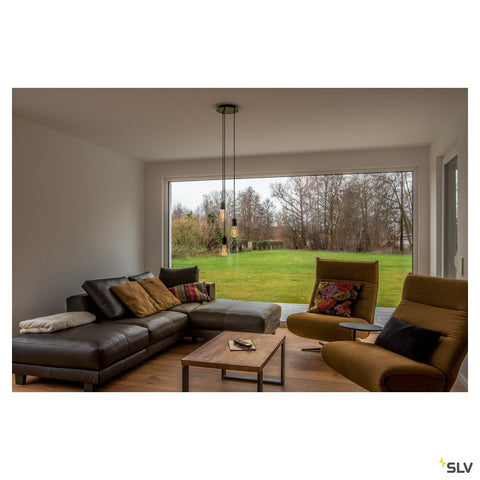 Rozeta suspensie, 3iesiri,negruincl. Disp.detensionare