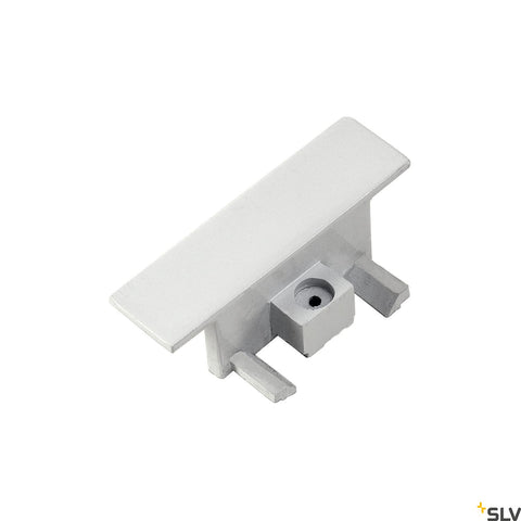 Capete șină 1-ph hv-șină încastrată alb, 2 bucati