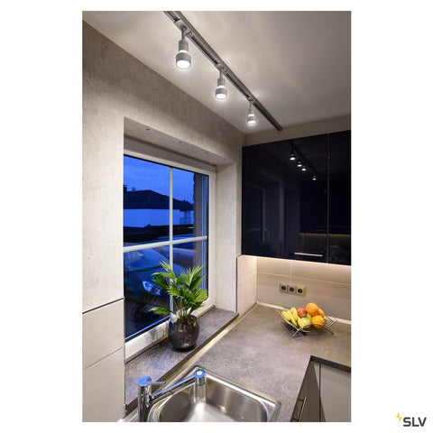 PURI lampă cap pt 1-faze track, gri argintiu