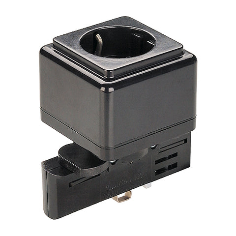 EUTRAC power soclu adaptor, negru