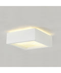 Plafonieră GL 104 E27, pătrat, gips alb, max. 15W