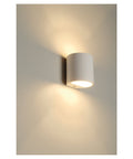 PLASTRA wall lamp, GL 104 ROUND, white plaster, G9, max. 42W