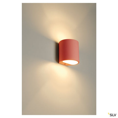 PLASTRA wall lamp, GL 104 ROUND, white plaster, G9, max. 42W