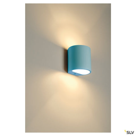 PLASTRA wall lamp, GL 104 ROUND, white plaster, G9, max. 42W