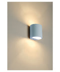 PLASTRA wall lamp, GL 104 ROUND, white plaster, G9, max. 42W