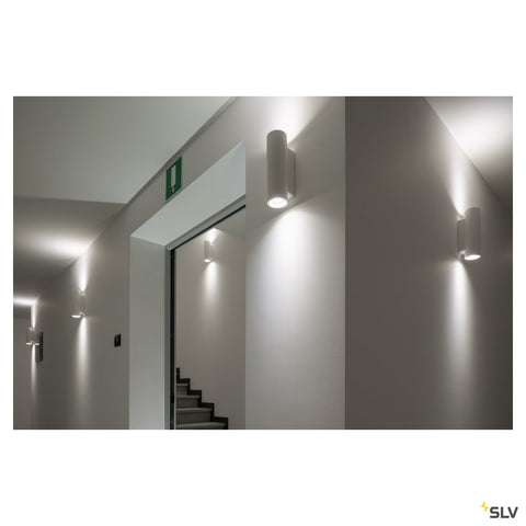 PLASTRA WL Tube, 2xGU10, Gipsrotund