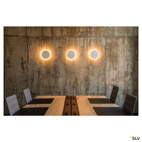 PLASTRA,rosuund,alber Gips,Ø30cmlampa de perete,LED,3000K