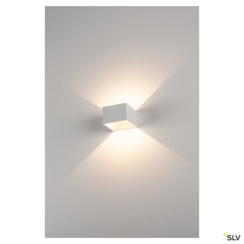 LOGS în wall lamp, square, white, 5W LED, 3000K