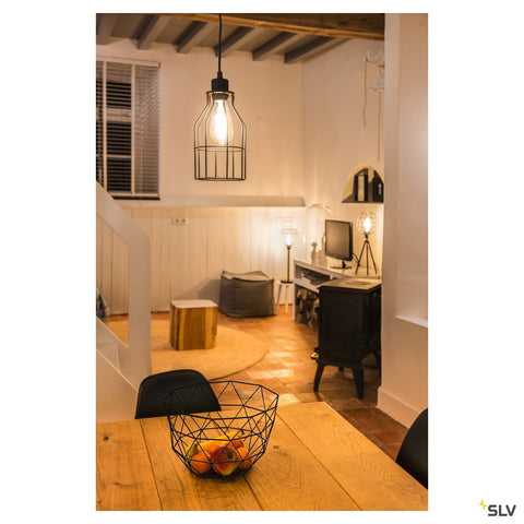 FENDA E27 lampa de masa,negru matc