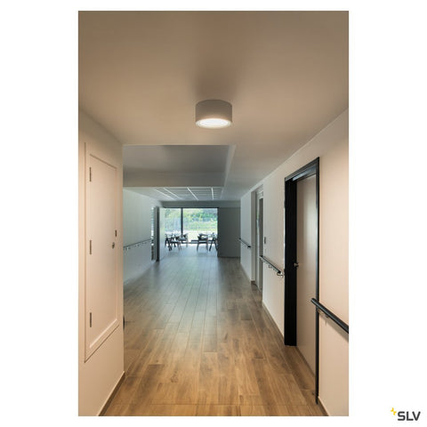 PL 48 LED 21W, 3000K, alb3000K, rotund, stahl/aluminium
