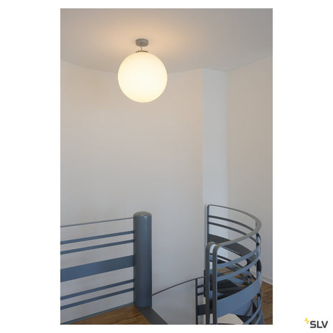 ROTOBALL E27 lampă pendul, alb plastic, E27, max.60W