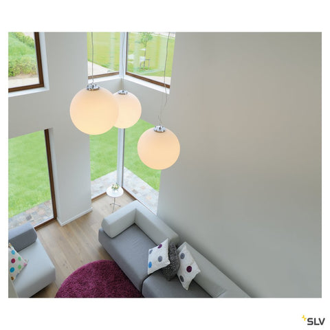 ROTOBALL E27 lampă pendul, alb plastic, E27, max.60W