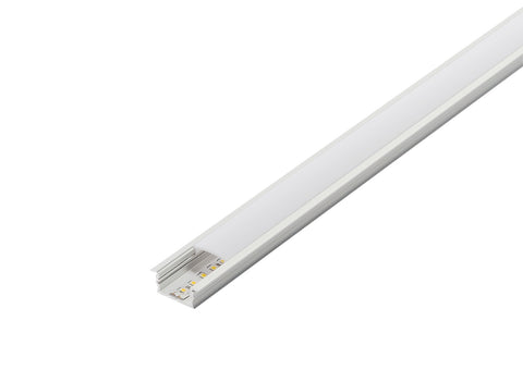 GLENOS Linear-incastratprofil, 3314-100, 1m, alu eloxiat