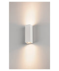 THEO UP-DOWN OUT lampă de perete, pătrată, alb, max. 2x35W