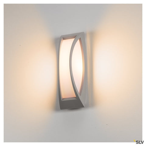 MERIDIAN II, lampă de perete, gri argintiu, E27, max. 60W
