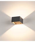 LOGS lampă de perete, pătrată, antracit, 6W LED, alb cald