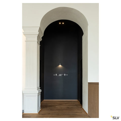 QUAD 1 XL LED de perete, 3,2W, 3000K, patrat, anthracit