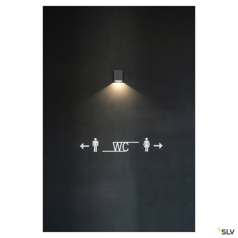 QUAD 1 XL LED de perete, 3,2W, 3000K, patrat, anthracit