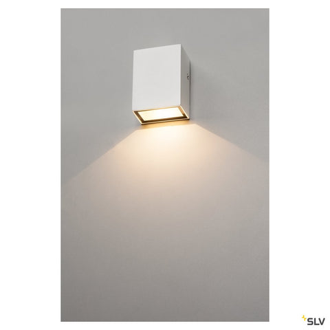 QUAD 1 lampă de perete, pătrat, alb, LED, 1x3W, alb cald