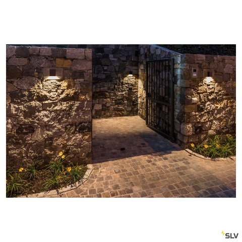 QUAD 1 lampa perete, patrat, antracit, LED, 1x3W, alb cald