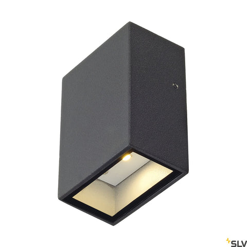 QUAD 1 lampa perete, patrat, antracit, LED, 1x3W, alb cald