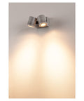 NEW MYRA WALL SPOT de perete, 2xGU10, IP55, argintiu