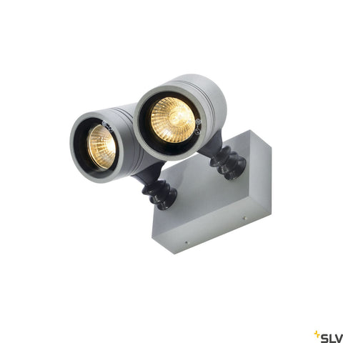 NEW MYRA WALL SPOT de perete, 2xGU10, IP55, argintiu
