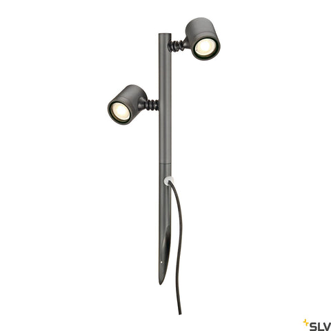 NEW MYRA 2 cap lampa, GU10, max. 2x4W, IP44, anthracit