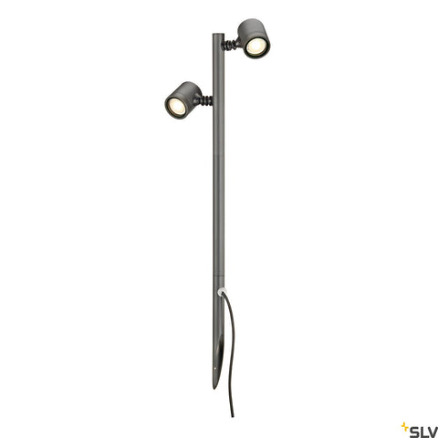 NEW MYRA 2 cap lampa, GU10, max. 2x4W, IP44, anthracit