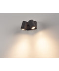 HELIA WALL LED 2x8W, 3000K, IP55, nisipos antr.,downlight