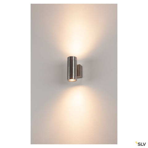 Anista Steel GU10 sus/jos de peretel., GU10, 2x35W, Inox 304