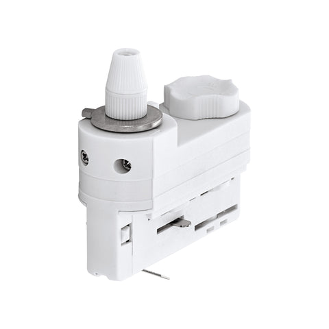 3-phase Adapter with strain relief white Plastic