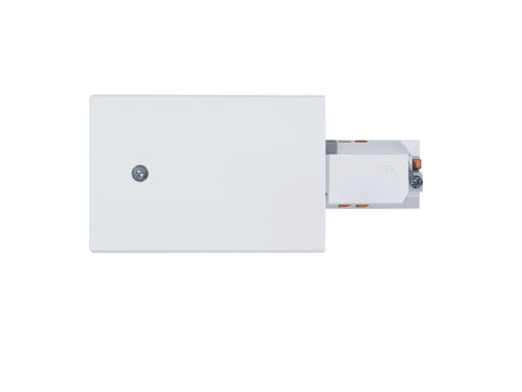 3-phase Feed-in recessed white, plastic, links