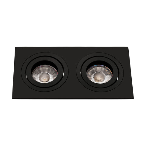 Terni Pro square / 2-fach / swivelling 50W black IP20