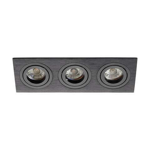 Terni Pro square / 3-fach / swivelling 50W black IP20