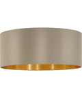 Shade for Pendant luminaire "Pasteri Pro" taupe/gold