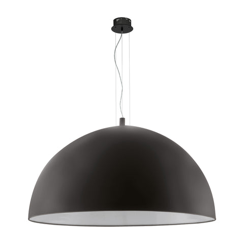 Pendant luminaire "Gaetano" 3 x 60W black IP20