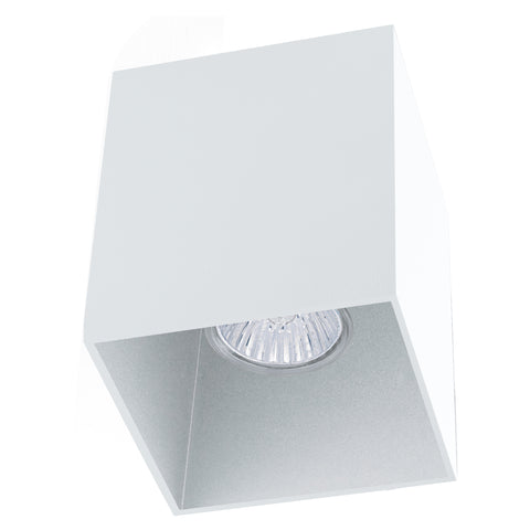 Ceiling light "Polasso" square 35W white / silver IP20