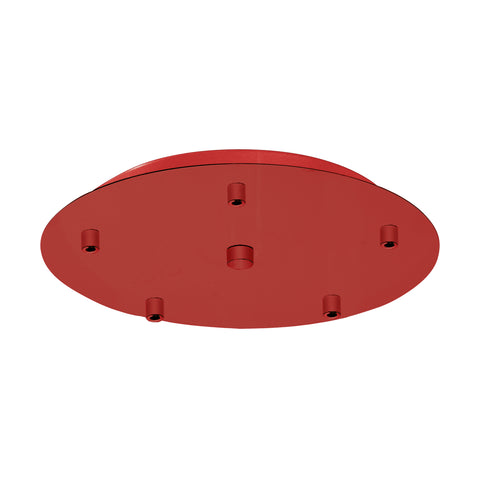 Canopy 5-fold, surface mounted traffic red (RAL 3020)