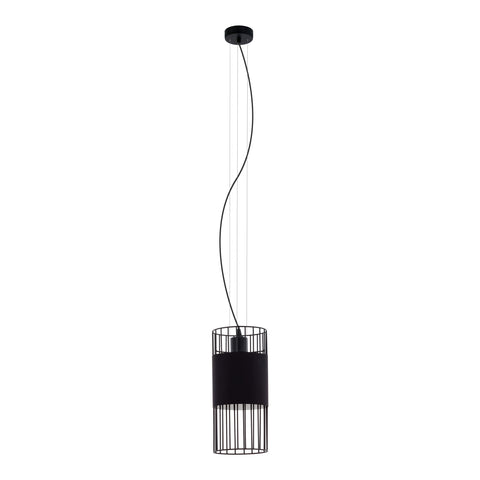 Pendant luminaire "Shilton" E27 60W black