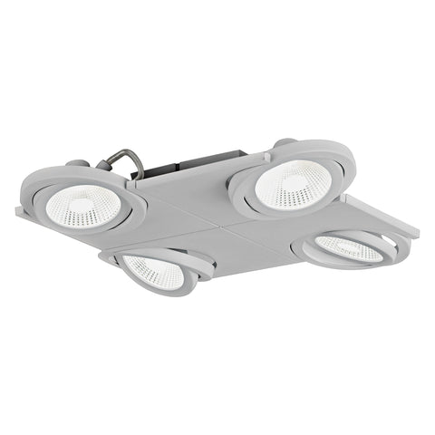 Brea Pro 4flg. 4x 9W 4000K silver IP20