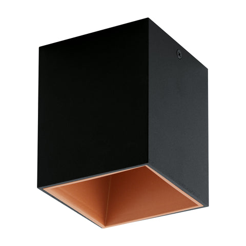 Polasso square 3,3W 3000K black copperIP20