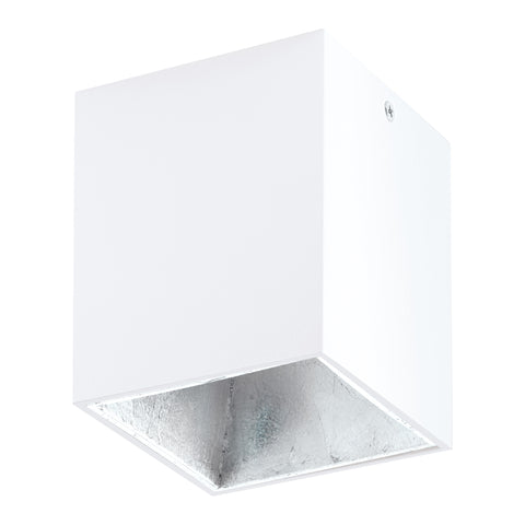 Polasso square 3,3W 3000K white silver IP20