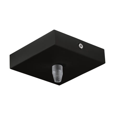 CEILING CANOPY 1-FACH, SQUARE 95X95X25 negru