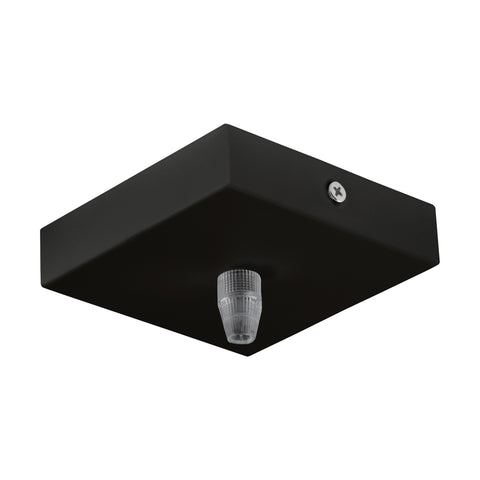 CEILING CANOPY 1-FACH, SQUARE 95X95X25 negru