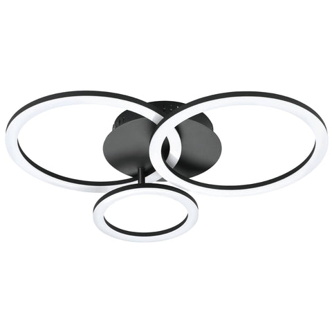 PARRAPOS-Z CL 33W 4300lm tuneable white 545X445, negru/alb