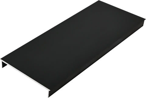 Capac din aluminiu SL plat / negru, 2000x58,3x9,6mm