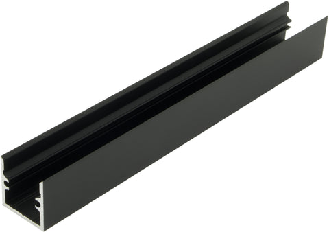 Profil din aluminiu LBR, L-2000mm W-19mm H-19mm negru