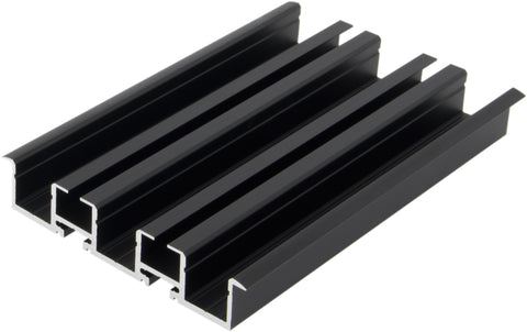 Profil din aluminiu LBGI / negru, L-2000mm L-100mm H-19mm