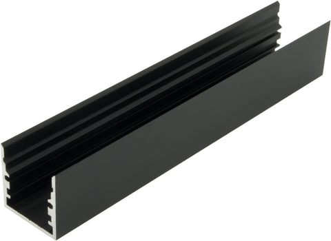 Profil din aluminiu TBR, L-2000mm L-25mm H-25mm negru